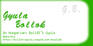 gyula bollok business card
